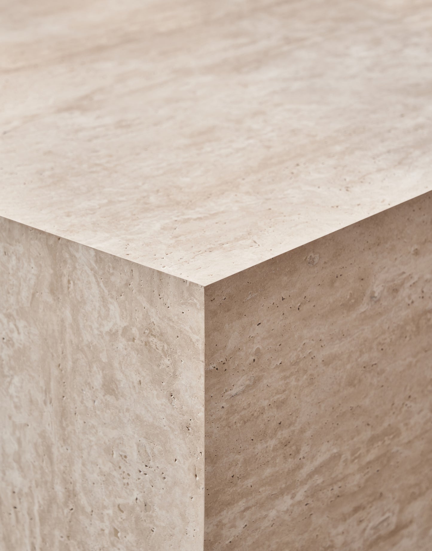 Classic Travertine End Table