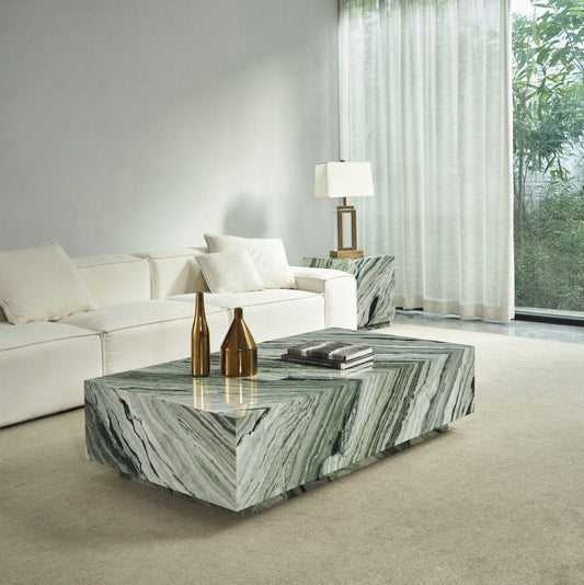 Landscape Green Marble Coffee Table